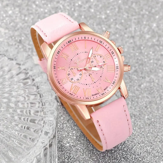 3pcs Elegant Roman Quartz Women's Watches - Fashionable Round Dial with Faux Leather Strap, Perfect Gift Idea MedSurgery Store For Digital Health