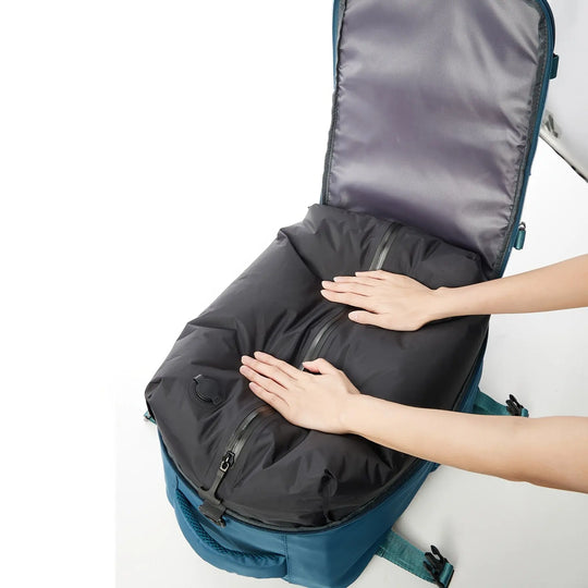 Lightweight and versatile Women's shoulder bag, vacuum backpack with multiple compartments, side elastic pockets, 3D sponge shoulder strap, long-lasting and fatigue-free, vacuumable to save space, large-capacity travel bag, s MedSurgery Store For Digital Health