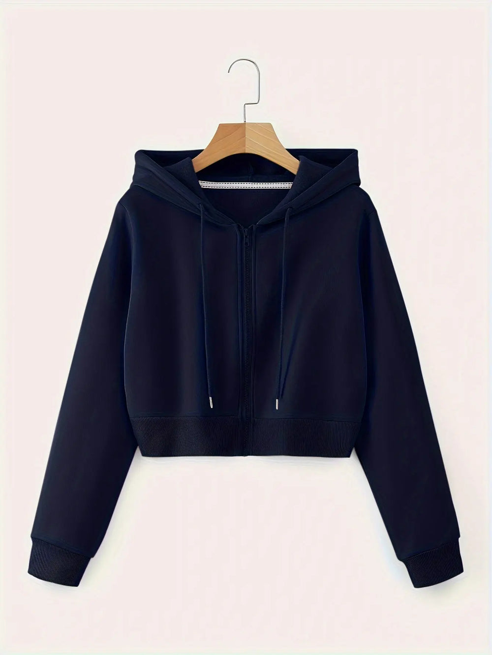 Women'S Casual Hooded Zip-Up Sweatshirt - Long Sleeve, Solid Color, Front Pockets, Regular Fit, Casual Chic Style for Fall/Winter, Casual Wear | Hooded Sweatshirt | Zippered Closure, Sweater Hoodie MedSurgery Store For Digital Health
