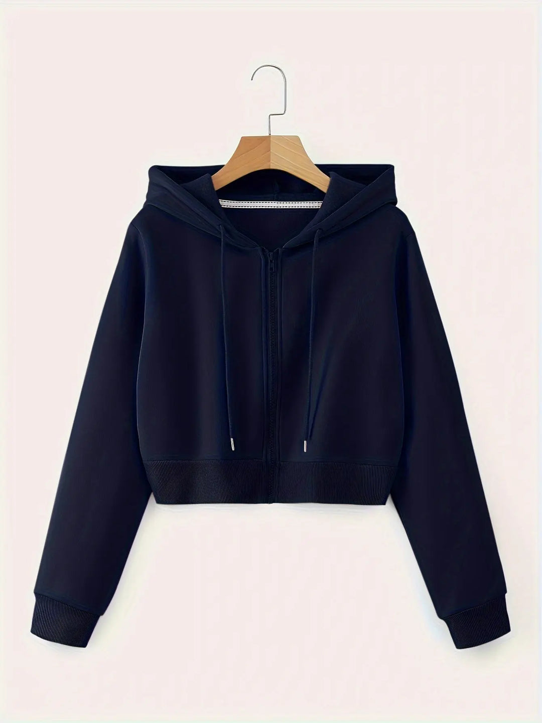 Women'S Casual Hooded Zip-Up Sweatshirt - Long Sleeve, Solid Color, Front Pockets, Regular Fit, Casual Chic Style for Fall/Winter, Casual Wear | Hooded Sweatshirt | Zippered Closure, Sweater Hoodie MedSurgery Store For Digital Health