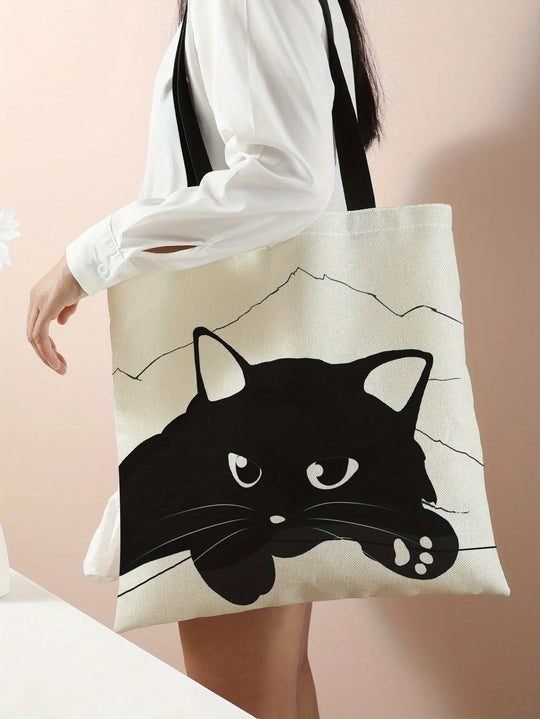 Printed Handbag Casual Travel Beach Bag Large Capacity Reusable Shoulder Shopping Bag Women's Casual Shoulder Bag Large Capacity Beach Bag Handheld Shopping Bag Printed Ladies Grocery Shoulder Bag MedSurgery Store For Digital Health