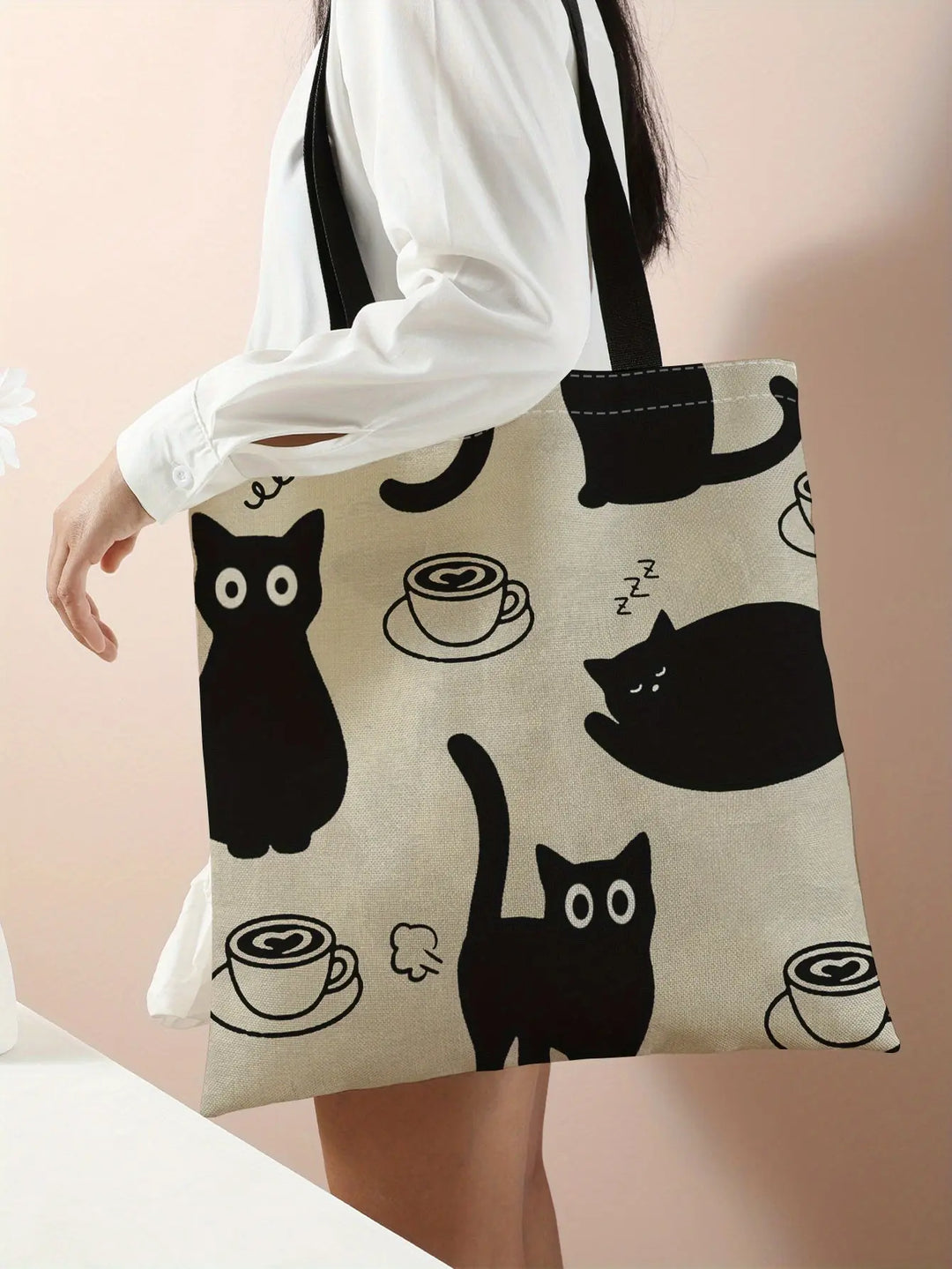 Printed Handbag Casual Travel Beach Bag Large Capacity Reusable Shoulder Shopping Bag Women's Casual Shoulder Bag Large Capacity Beach Bag Handheld Shopping Bag Printed Ladies Grocery Shoulder Bag MedSurgery Store For Digital Health