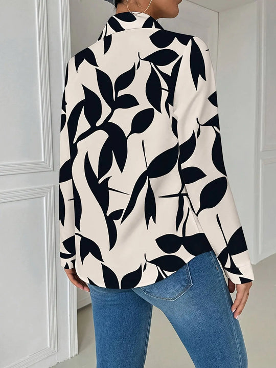 Women'S Elegant Blouse - Classic Collar Button-Front Shirt, All-Season Office & Everyday Blouse in /, Non-See-Through Fabric for Women, Versatile Clothing, Professional Attire, Working Women MedSurgery Store For Digital Health