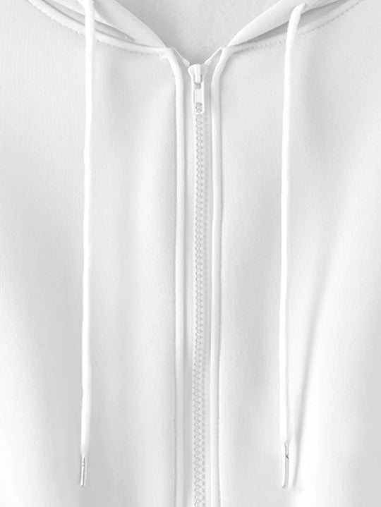 Women'S Casual Hooded Zip-Up Sweatshirt - Long Sleeve, Solid Color, Front Pockets, Regular Fit, Casual Chic Style for Fall/Winter, Casual Wear | Hooded Sweatshirt | Zippered Closure, Sweater Hoodie MedSurgery Store For Digital Health