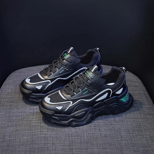 Women's Breathable Mesh Platform Sneakers, Casual Lace Up Outdoor Shoes, Comfortable Low Top Running Shoes MedSurgery Store For Digital Health