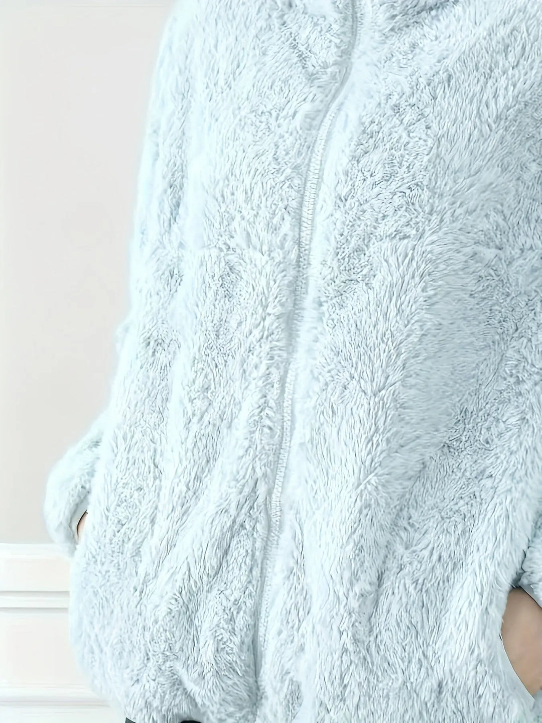 Women'S Light Fleece Jacket - Cozy Winter Coat with Stand-Up Collar, Zipper Closure, Long Sleeve Casual Outerwear for Cold Weather, & Color Block Design, Casual Outerwear|Cozy Winter Jacket, Ladies Winter Coats MedSurgery Store For Digital Health