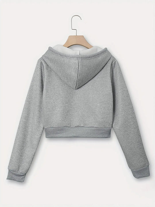 Women'S Casual Hooded Zip-Up Sweatshirt - Long Sleeve, Solid Color, Front Pockets, Regular Fit, Casual Chic Style for Fall/Winter, Casual Wear | Hooded Sweatshirt | Zippered Closure, Sweater Hoodie MedSurgery Store For Digital Health