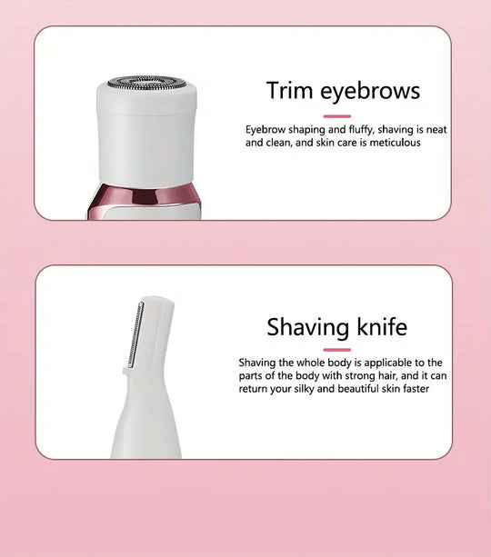 4in 1 Women's Electric Hair Remover/Women's Multi-Function Electric Hair Remover Set/Women's Bikini Trimmer/USB Rechargeable/Hair Remover for Eyebrows, Nose, Face, Legs, / Portable, Gentle, Women's Gift, Mother's Day Gift MedSurgery Store For Digital Health