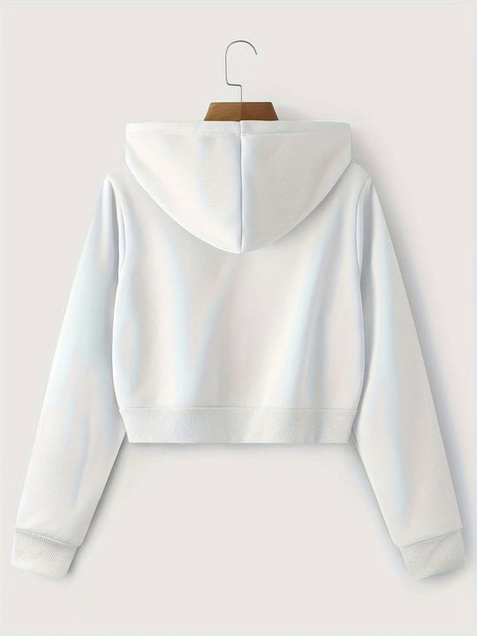 Women'S Casual Hooded Zip-Up Sweatshirt - Long Sleeve, Solid Color, Front Pockets, Regular Fit, Casual Chic Style for Fall/Winter, Casual Wear | Hooded Sweatshirt | Zippered Closure, Sweater Hoodie MedSurgery Store For Digital Health