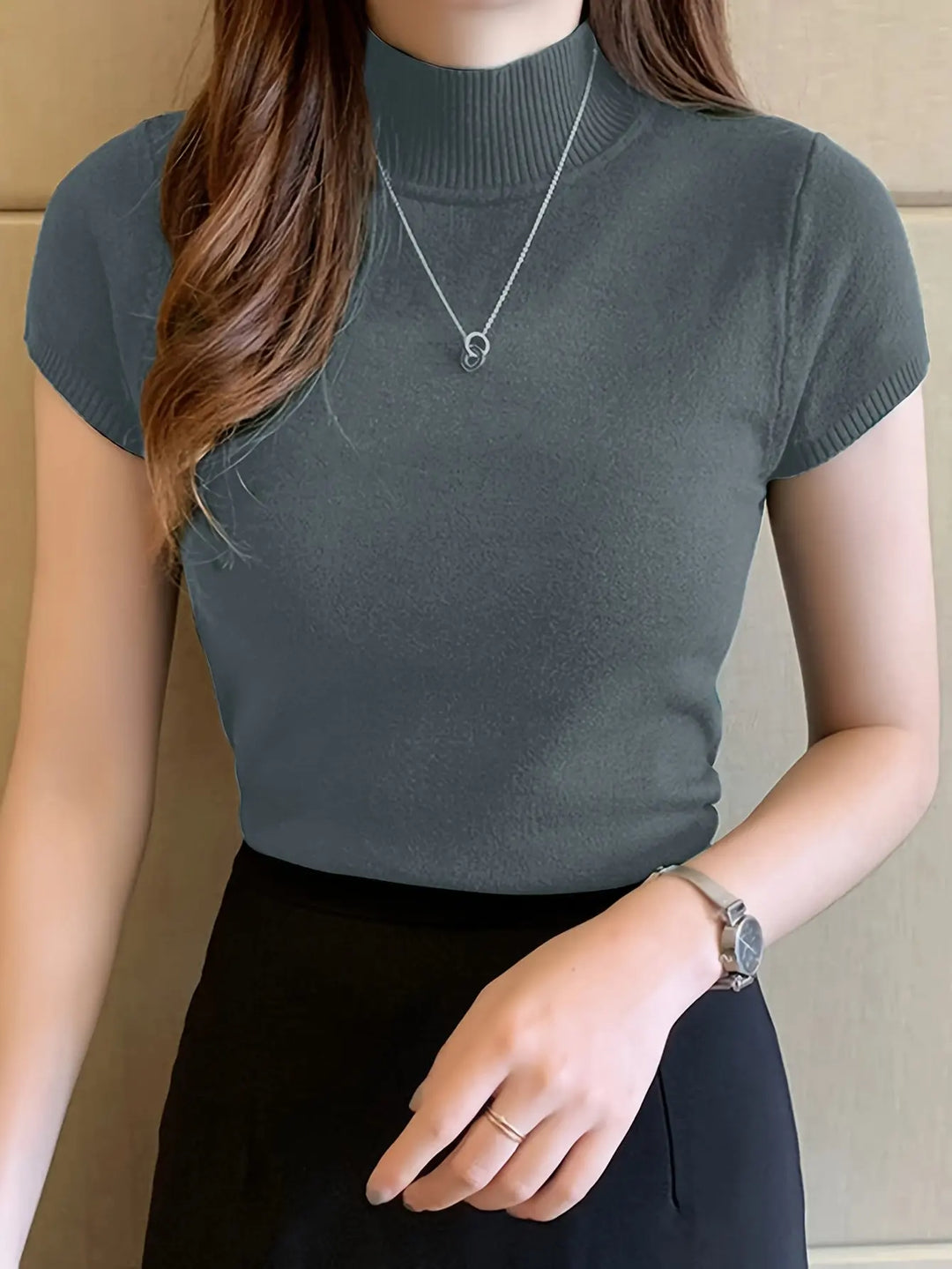 Tejido elástico blusa médica detalle