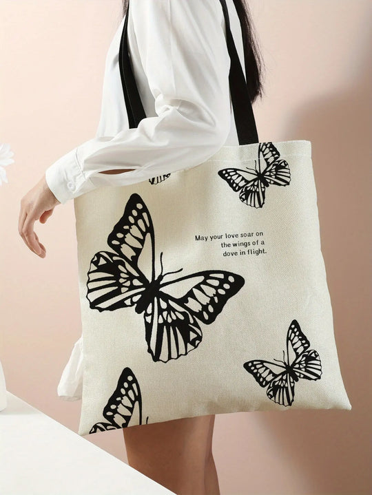 Printed Handbag Casual Travel Beach Bag Large Capacity Reusable Shoulder Shopping Bag Women's Casual Shoulder Bag Large Capacity Beach Bag Handheld Shopping Bag Printed Ladies Grocery Shoulder Bag MedSurgery Store For Digital Health
