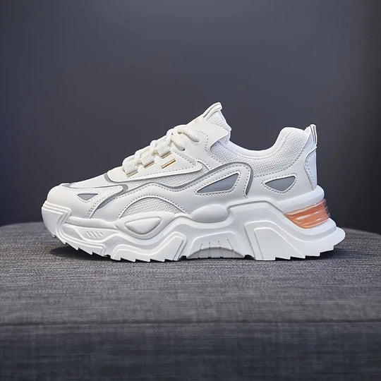 Women's Breathable Mesh Platform Sneakers, Casual Lace Up Outdoor Shoes, Comfortable Low Top Running Shoes MedSurgery Store For Digital Health