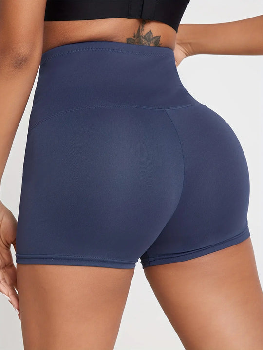 Buckles High Waist Shorts, Casual Slim Versatile Simple Shorts, Women's Clothing MedSurgery Store For Digital Health