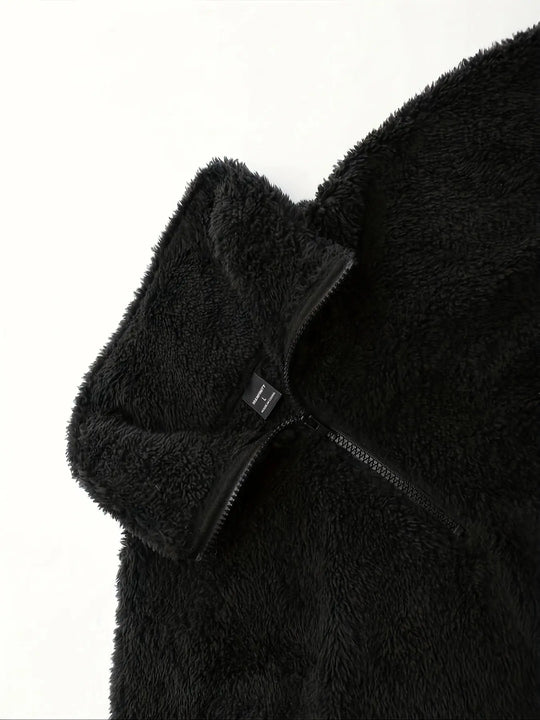 Women'S Light Fleece Jacket - Cozy Winter Coat with Stand-Up Collar, Zipper Closure, Long Sleeve Casual Outerwear for Cold Weather, & Color Block Design, Casual Outerwear|Cozy Winter Jacket, Ladies Winter Coats MedSurgery Store For Digital Health