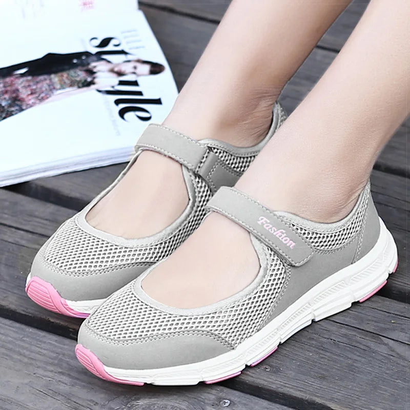 Zapatos de Mujer, zapatos vulcanizados transpirables, Zapatillas blancas para Mujer, zapatos informales superligeros para Mujer, Zapatillas planas para Mujer 2021