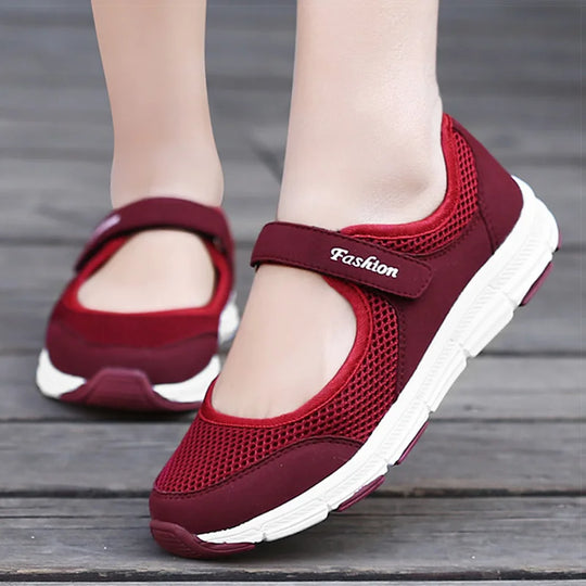 Zapatos de Mujer, zapatos vulcanizados transpirables, Zapatillas blancas para Mujer, zapatos informales superligeros para Mujer, Zapatillas planas para Mujer 2021