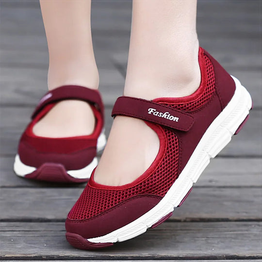 Zapatos de Mujer, zapatos vulcanizados transpirables, Zapatillas blancas para Mujer, zapatos informales superligeros para Mujer, Zapatillas planas para Mujer 2021