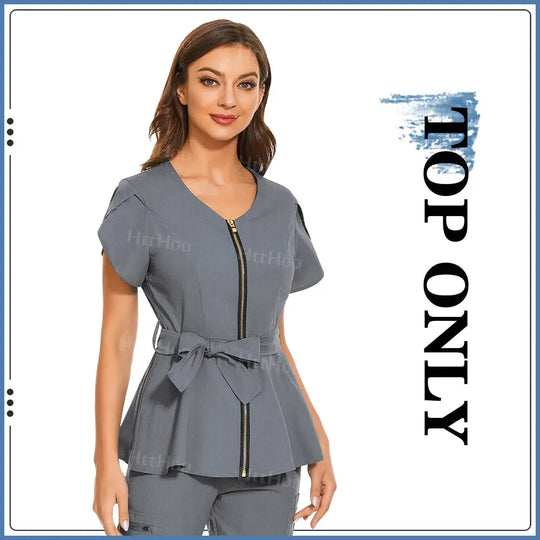 Uniformes de Spa de belleza, camisa de manga corta a la moda, bata médica de alta calidad, uniforme veterinario para mujer, chaqueta de enfermería suave superior MedSurgery Store For Digital Health
