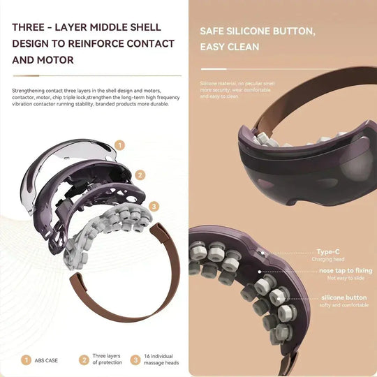 Dispositivo de masaje ocular, dispositivo de masaje ocular eléctrico inteligente, terapia magnética, gafas de masaje Bluetooth, herramientas para el cuidado de la fatiga MedSurgery Store For Digital Health