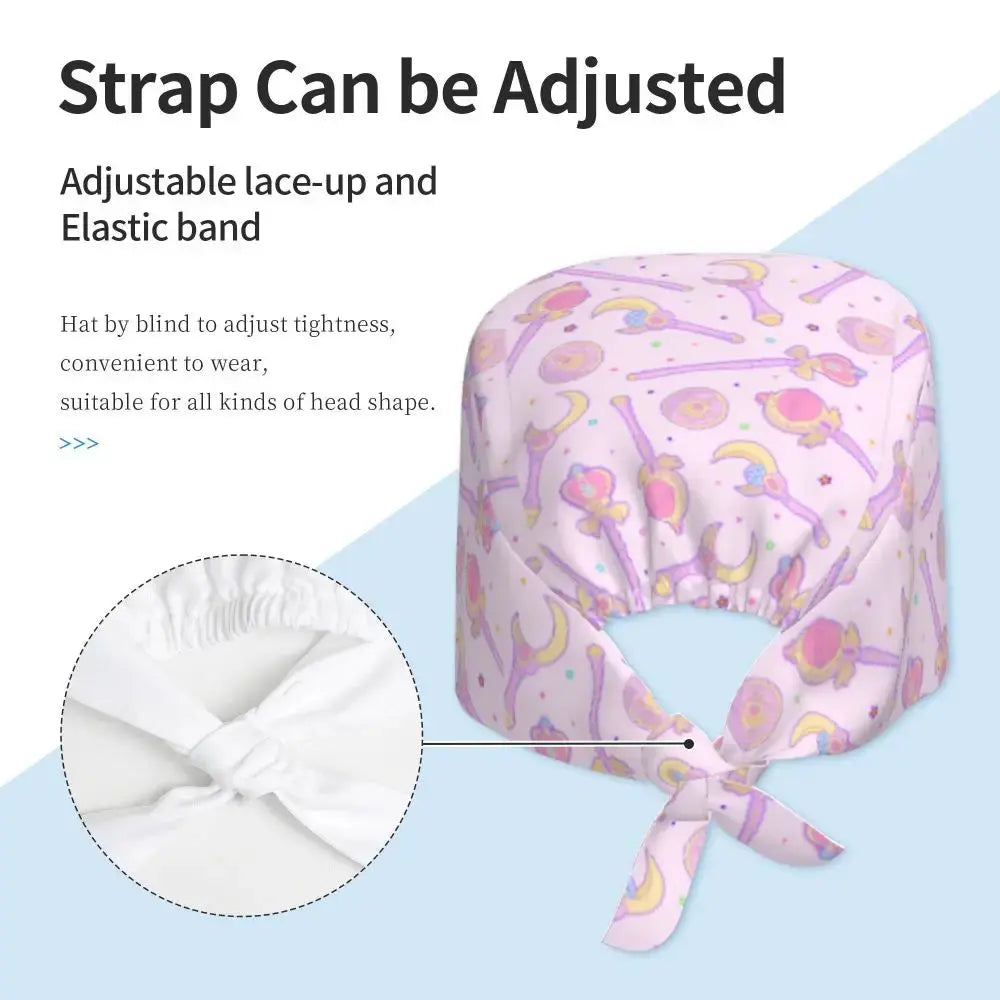 Gorra personalizada Sailors-Usagi Tsukino, gorros quirúrgicos para hombres y mujeres, gorro para quirófano, sombreros para operador, sombrero para trabajos de laboratorio MedSurgery Store For Digital Health