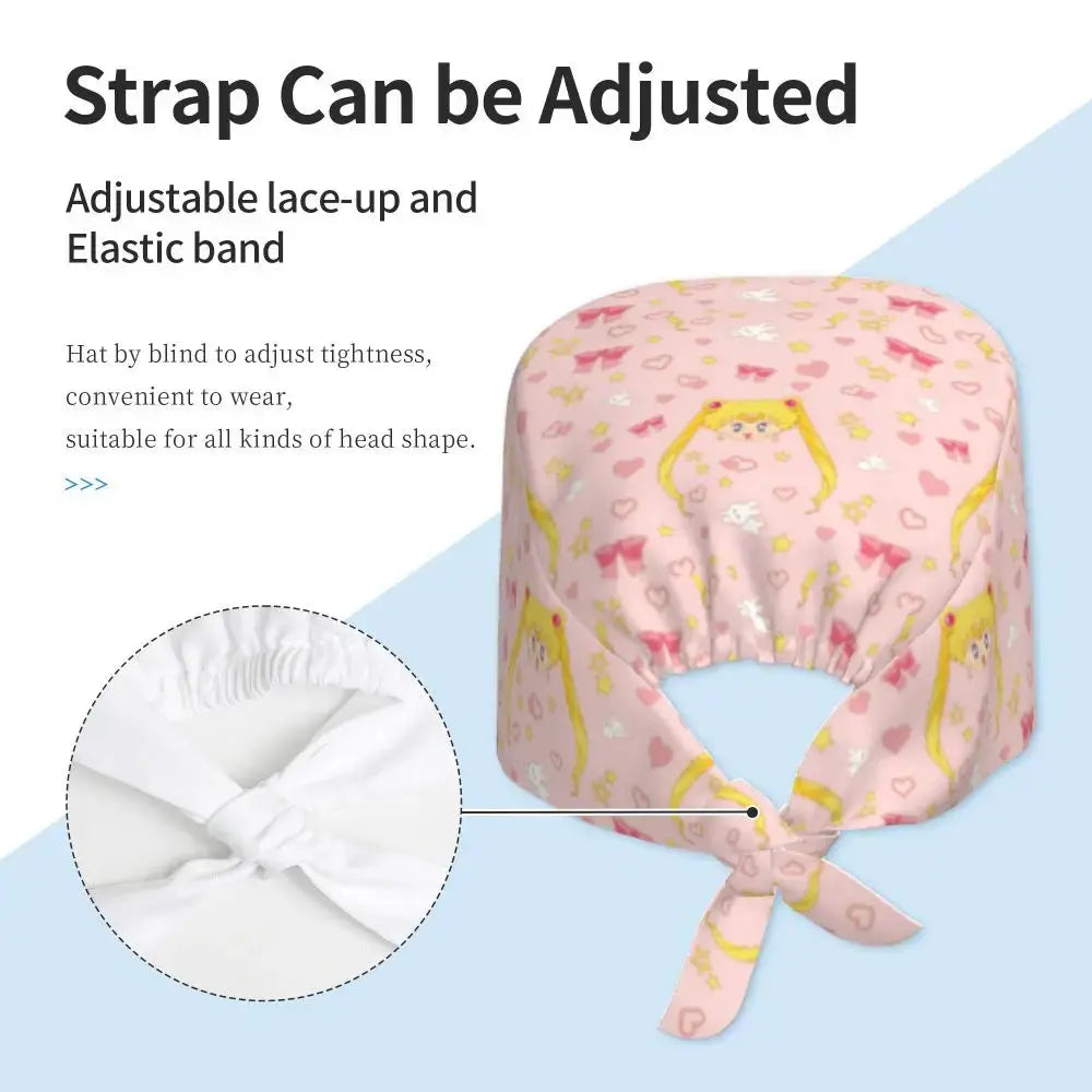 Gorra personalizada Sailors-Usagi Tsukino, gorros quirúrgicos para hombres y mujeres, gorro para quirófano, sombreros para operador, sombrero para trabajos de laboratorio MedSurgery Store For Digital Health