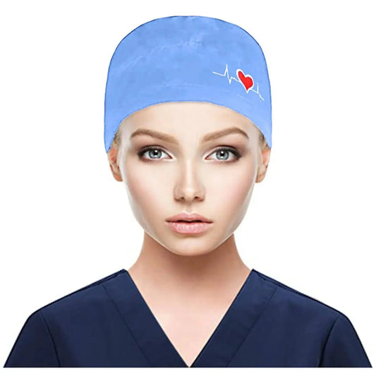 Gorros quirúrgicos ajustables, gorro de trabajo, soporte para cola de caballo, gorros de enfermería Bouffant con botones, turbante de pelo largo, sombreros para mujeres y hombres MedSurgery Store For Digital Health