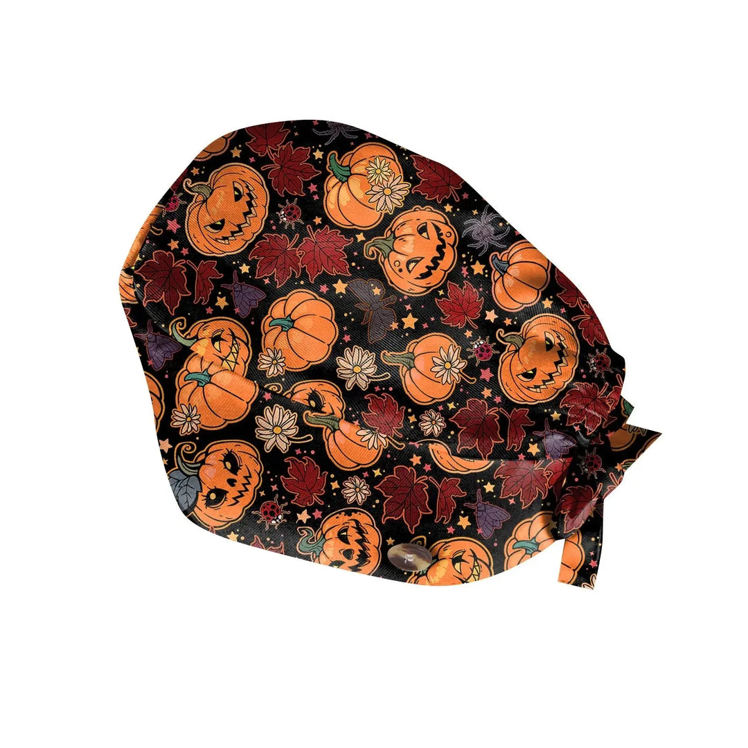 Gorro exfoliante de Halloween, gorro de algodón ajustable con estampado para salón de belleza, cirujano, clínica Dental, gorro de enfermería, gorros quirúrgicos para hombres y mujeres, venta al por mayor MedSurgery Store For Digital Health