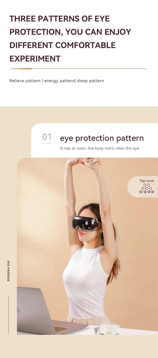 Dispositivo de masaje ocular, dispositivo de masaje ocular eléctrico inteligente, terapia magnética, gafas de masaje Bluetooth, herramientas para el cuidado de la fatiga MedSurgery Store For Digital Health