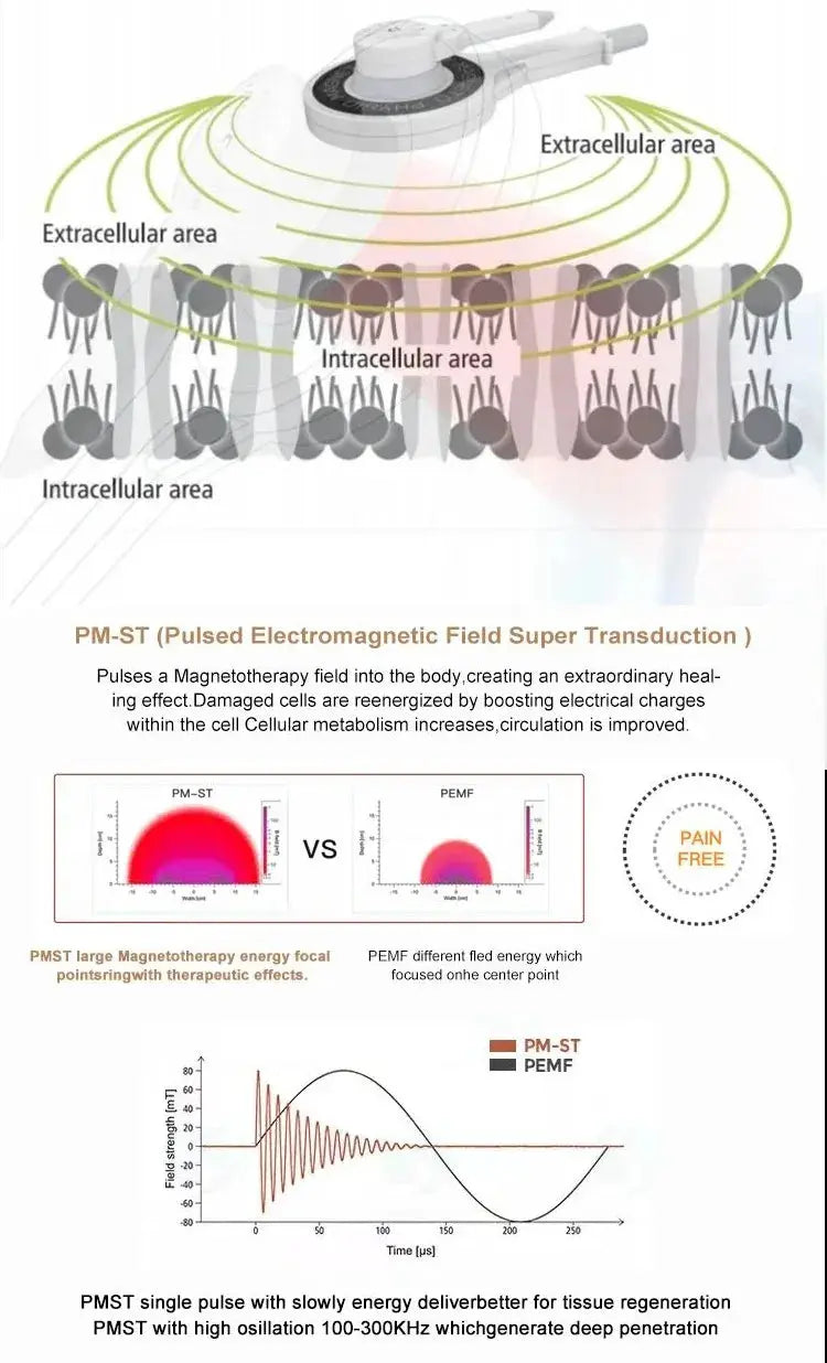 El dispositivo de terapia electromagnética PMST alivia el dolor, la recuperación de lesiones deportivas, equipo de fisioterapia no invasivo MedSurgery Store For Digital Health