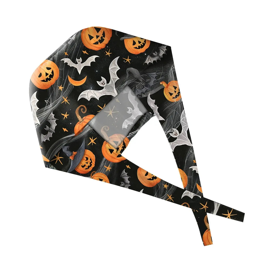 Gorro exfoliante de Halloween, gorro de algodón ajustable con estampado para salón de belleza, cirujano, clínica Dental, gorro de enfermería, gorros quirúrgicos para hombres y mujeres, venta al por mayor MedSurgery Store For Digital Health