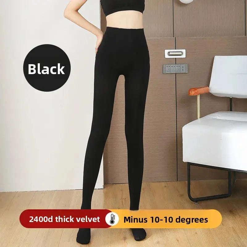 Leggings de Forro Polar ueso para Mujer, Plones Cálidos Inteados para Invierno, Color Blanco y Ne, Capa Base, Pant... MedSurgery Store For Digital Health