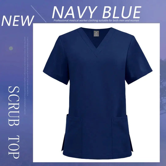 Blusa exfoliante para mujer, accesorios quirúrgicos para enfermera médica, cuello en V, comodidad, bata clínica Unisex, camiseta de trabajo para quirófano, nueva MedSurgery Store For Digital Health