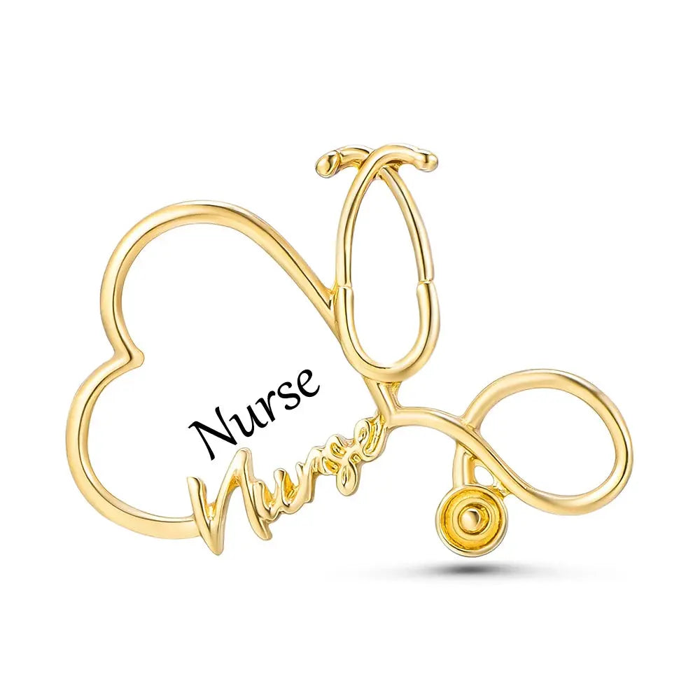Hanreshe-Pin estetoscopio de enfermera, broche médico Original, joyería de enfermería, insignia de mochila de solapa para médico, estudiante de medicina MedSurgery Store For Digital Health