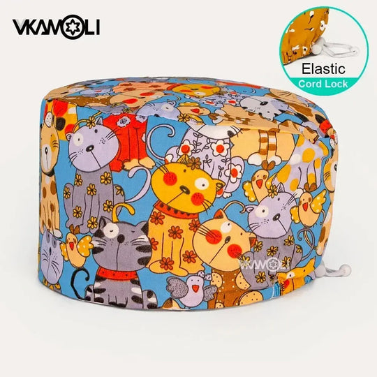 Gorros quirúrgicos con varias impresiones de conejos, perros, animales diseñados como gorros para el cuidado del cabello para médicos y enfermeras MedSurgery Store For Digital Health