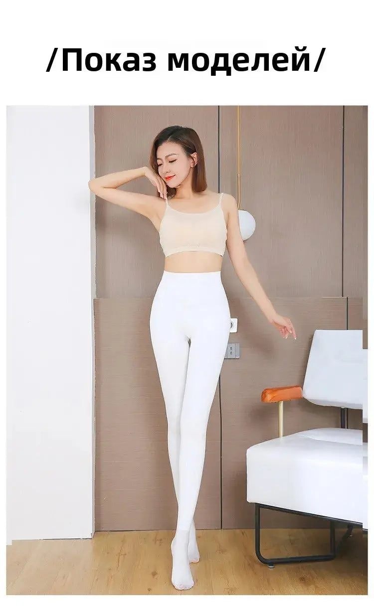 Leggings de Forro Polar ueso para Mujer, Plones Cálidos Inteados para Invierno, Color Blanco y Ne, Capa Base, Pant... MedSurgery Store For Digital Health