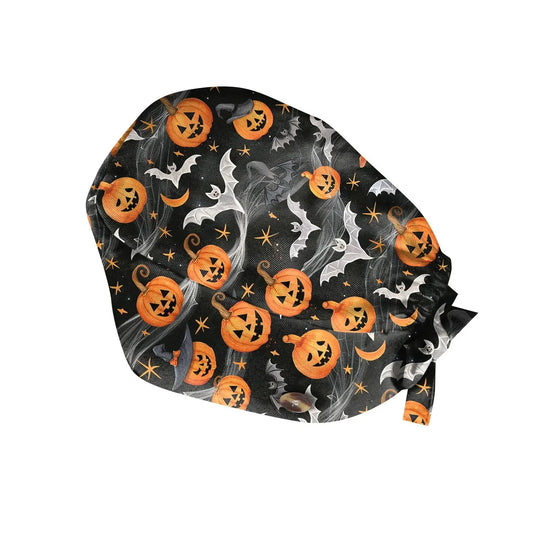 Gorro exfoliante de Halloween, gorro de algodón ajustable con estampado para salón de belleza, cirujano, clínica Dental, gorro de enfermería, gorros quirúrgicos para hombres y mujeres, venta al por mayor MedSurgery Store For Digital Health