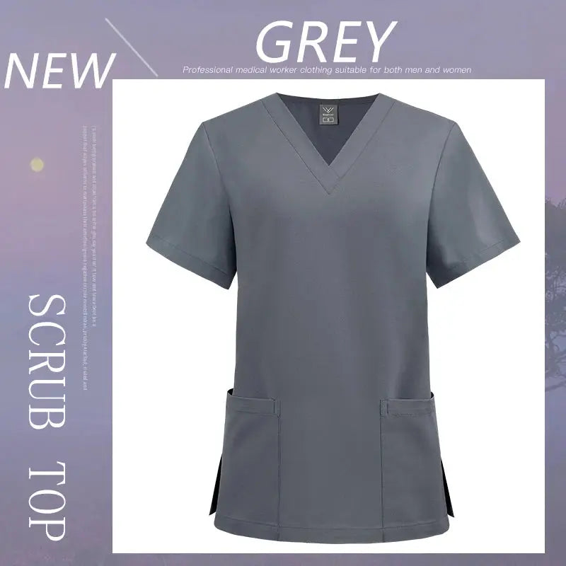 Blusa exfoliante para mujer, accesorios quirúrgicos para enfermera médica, cuello en V, comodidad, bata clínica Unisex, camiseta de trabajo para quirófano, nueva MedSurgery Store For Digital Health