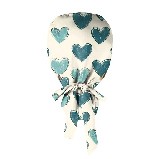 Gorro quirúrgico a prueba de polvo con botón, gorro de trabajo con estampado romántico a la moda, gorro informal con cola de caballo para mujer, gorros de enfermería ajustables MedSurgery Store For Digital Health