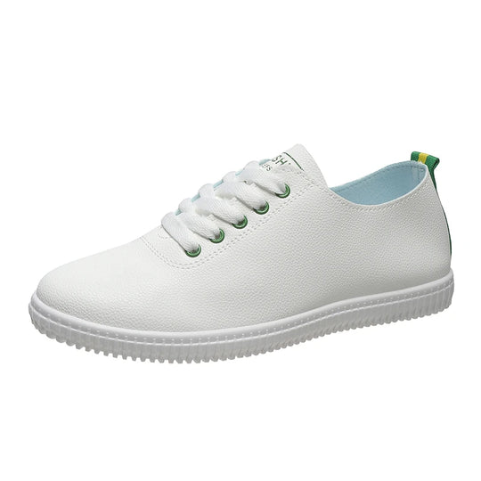 Zapatillas de deporte transpirables para mujer, zapatos informales blancos, planos, a la moda, para primavera y verano, 2024