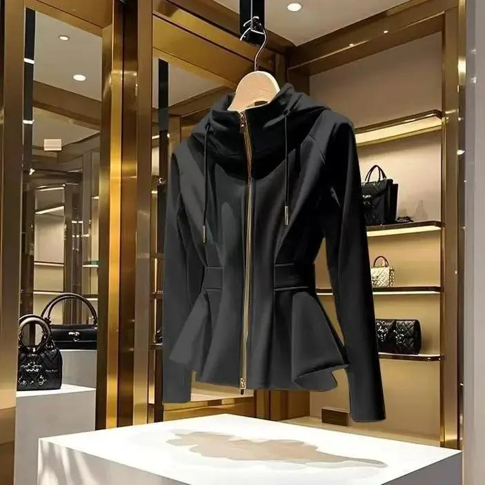 Abrigo con capucha blanco de moda para mujer primavera otoño 2025 nueva chaqueta coreana informal única de lujo Sudadera con capucha ropa MedSurgery Store For Digital Health