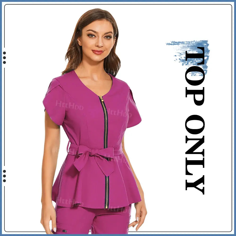 Uniformes de Spa de belleza, camisa de manga corta a la moda, bata médica de alta calidad, uniforme veterinario para mujer, chaqueta de enfermería suave superior MedSurgery Store For Digital Health