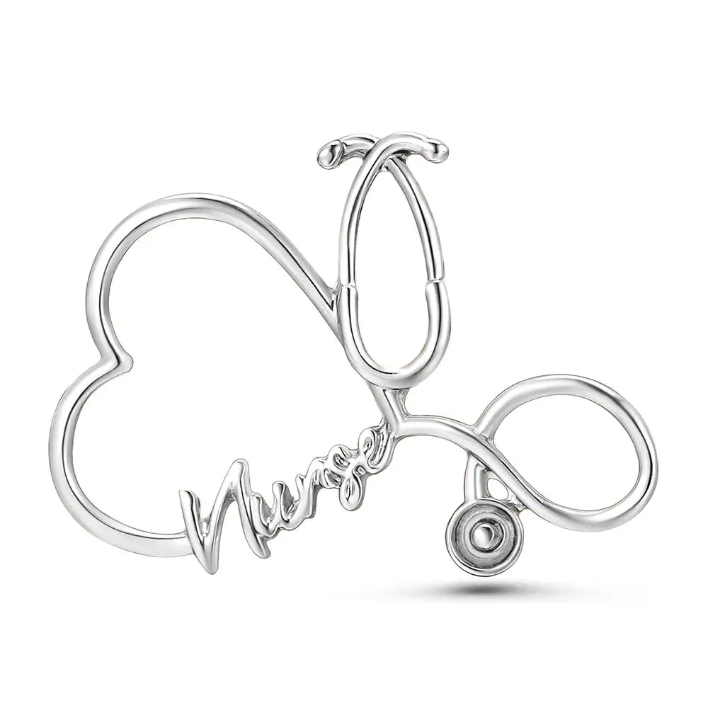 Hanreshe-Pin estetoscopio de enfermera, broche médico Original, joyería de enfermería, insignia de mochila de solapa para médico, estudiante de medicina MedSurgery Store For Digital Health