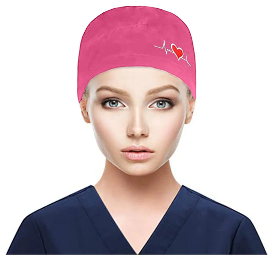 Gorros quirúrgicos ajustables, gorro de trabajo, soporte para cola de caballo, gorros de enfermería Bouffant con botones, turbante de pelo largo, sombreros para mujeres y hombres MedSurgery Store For Digital Health