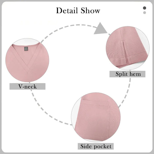 Blusa exfoliante para mujer, accesorios quirúrgicos para enfermera médica, cuello en V, comodidad, bata clínica Unisex, camiseta de trabajo para quirófano, nueva MedSurgery Store For Digital Health