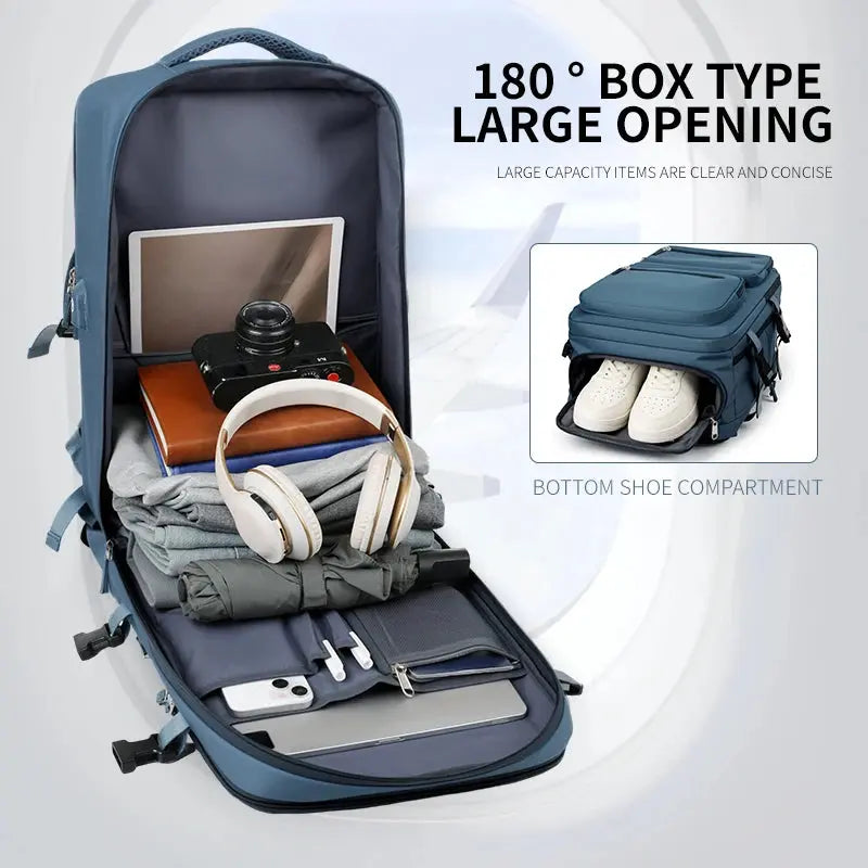Mochila de viaje grande para mujeres y hombres, bolso de cabina, mochila impermeable multifuncional para avión con carga USB, mochila antirrobo MedSurgery Store For Digital Health