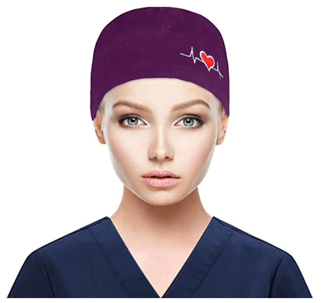 Gorros quirúrgicos ajustables, gorro de trabajo, soporte para cola de caballo, gorros de enfermería Bouffant con botones, turbante de pelo largo, sombreros para mujeres y hombres MedSurgery Store For Digital Health