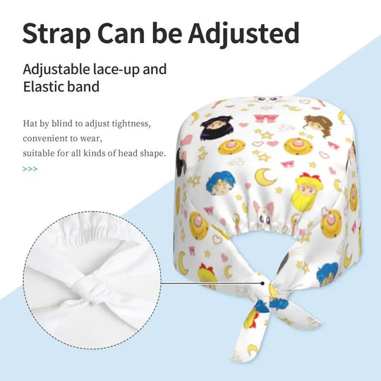 Gorra personalizada Sailors-Usagi Tsukino, gorros quirúrgicos para hombres y mujeres, gorro para quirófano, sombreros para operador, sombrero para trabajos de laboratorio MedSurgery Store For Digital Health