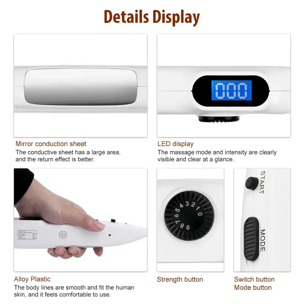 Pluma de acupuntura médica, Detector de puntos, masaje corporal electrónico, terapia del dolor, alivio eléctrico del dolor, cuidado de la salud, dispositivo de uso doméstico MedSurgery Store For Digital Health