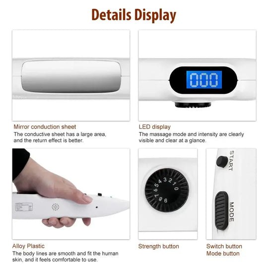 Pluma de acupuntura médica, Detector de puntos, masaje corporal electrónico, terapia del dolor, alivio eléctrico del dolor, cuidado de la salud, dispositivo de uso doméstico MedSurgery Store For Digital Health