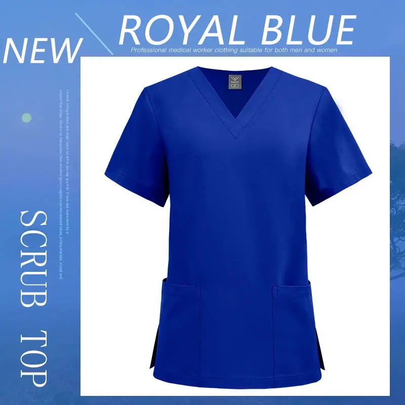 Blusa exfoliante para mujer, accesorios quirúrgicos para enfermera médica, cuello en V, comodidad, bata clínica Unisex, camiseta de trabajo para quirófano, nueva MedSurgery Store For Digital Health